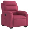Fauteuil inclinable électrique rouge bordeaux velours 