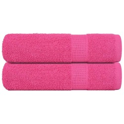 Serviettes de bain 2 pcs rose 100x150 cm 360 g/m² 100% coton 