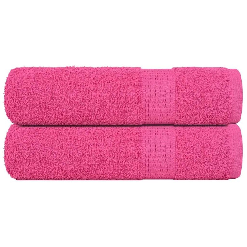 Serviettes de bain 2 pcs rose 100x150 cm 360 g/m² 100% coton 