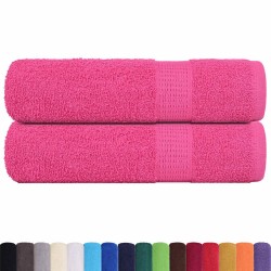 Serviettes de bain 2 pcs rose 100x150 cm 360 g/m² 100% coton 