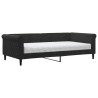 Lit de jour avec matelas noir 100x200 cm velours 