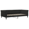 Lit de jour avec matelas noir 100x200 cm velours 