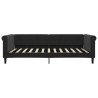 Lit de jour avec matelas noir 100x200 cm velours 