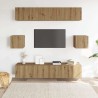 Ensemble de meuble TV mural 6 pcs chêne artisanal 