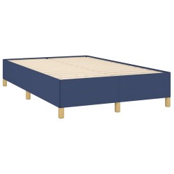 Sommier à lattes de lit avec matelas bleu 120x190 cm tissu 