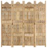 Cloison de séparation 4 panneaux 160x165 cm Bois de manguier 