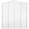 Paniers à gabions arqués 2 pcs 200x30x200/220 cm fer galvanisé 