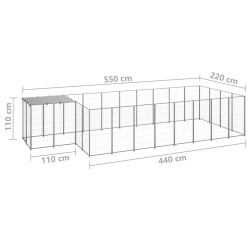 Chenil Argenté 10,89 m² Acier   