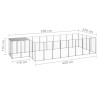 Chenil Argenté 10,89 m² Acier   