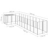 Chenil Argenté 7,26 m² Acier   