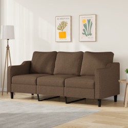 Canapé à 3 places Marron 180 cm Tissu 