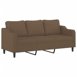 Canapé à 3 places Marron 180 cm Tissu 