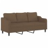 Canapé à 3 places Marron 180 cm Tissu 