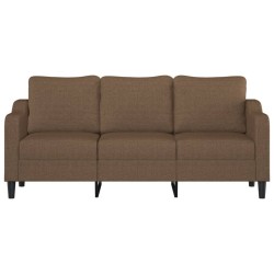 Canapé à 3 places Marron 180 cm Tissu 