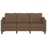 Canapé à 3 places Marron 180 cm Tissu 