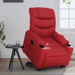 Fauteuil inclinable Rouge Similicuir 