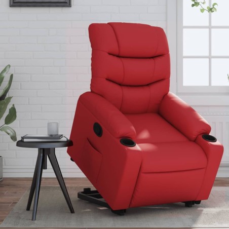 Fauteuil inclinable Rouge Similicuir 