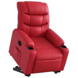 Fauteuil inclinable Rouge Similicuir 
