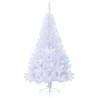 Sapin de Noël artificiel moitié avec support blanc 150 cm PVC 