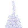 Sapin de Noël artificiel moitié avec support blanc 150 cm PVC 