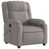 Fauteuil de massage inclinable électrique Taupe Tissu 