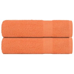 Serviettes de bain 2 pcs orange 100x150 cm 360 g/m² 100% coton 