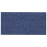 Panneaux muraux 12 pcs Bleu 30x15 cm Tissu 0,54 m² 