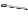 Auvent rétractable bleu et blanc 3x2,5 m tissu et aluminium 