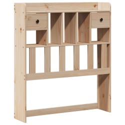 Lit bibliothèque sans matelas 100x200 cm bois massif de pin 