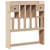 Lit bibliothèque sans matelas 100x200 cm bois massif de pin 