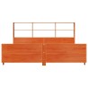 Cadre de lit sans matelas cire marron 200x200cm bois pin massif 