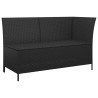 Salon de jardin 4 pcs avec coussins Noir Résine tressée 