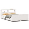 Cadre de lit sans matelas blanc 135x190 cm bois de pin massif 
