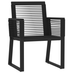 Ensemble à manger de jardin 5 pcs Noir 