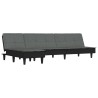 Canapé-lit en forme de L gris foncé 255x140x70 cm tissu 