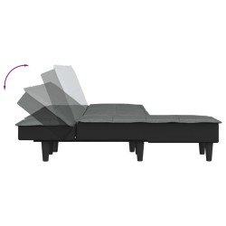 Canapé-lit en forme de L gris foncé 255x140x70 cm tissu 