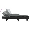 Canapé-lit en forme de L gris foncé 255x140x70 cm tissu 