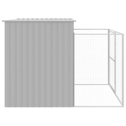Niche pour chien avec cour gris clair 214x253x181 cm 