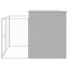 Niche pour chien avec cour gris clair 214x253x181 cm 