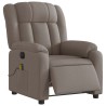 Fauteuil de massage inclinable électrique Taupe Tissu 