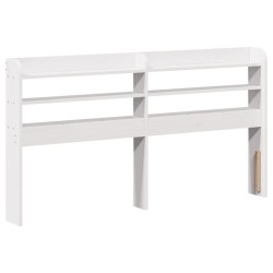 Cadre de lit sans matelas blanc 150x200 cm bois de pin massif 