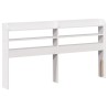 Cadre de lit sans matelas blanc 150x200 cm bois de pin massif 