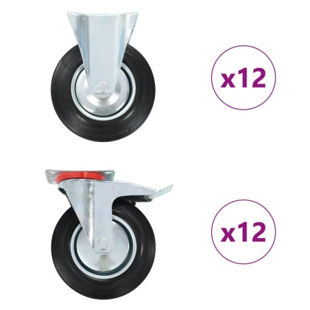 24 pcs Roulettes 200 mm 