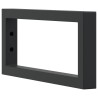 Supports d'étagères pour lavabo 2 pcs noir rectangulaire acier 