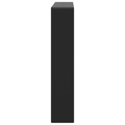 Supports d'étagères pour lavabo 2 pcs noir rectangulaire acier 