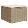 Salon de jardin avec coussins 6 pcs beige résine tressée 