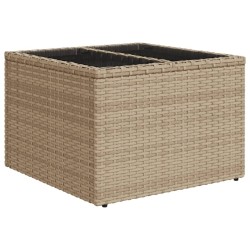 Salon de jardin avec coussins 6 pcs beige résine tressée 