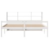 Lit bibliothèque sans matelas blanc 180x200 cm bois pin massif 