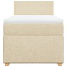 Sommier à lattes de lit avec matelas Crème 90x200 cm Tissu 