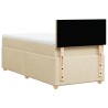 Sommier à lattes de lit avec matelas Crème 90x200 cm Tissu 